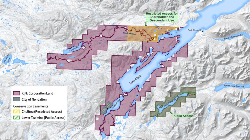 Kijik Native Corporation Lands map